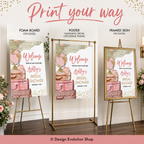 Traveling from Miss to Mrs Travel Bridal Shower Welcome Sign Editable Template