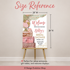 Traveling from Miss to Mrs Travel Bridal Shower Welcome Sign Editable Template