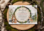 Woodland Baby Shower Invitation Rustic Forest Animals Couples Shower Printable Template